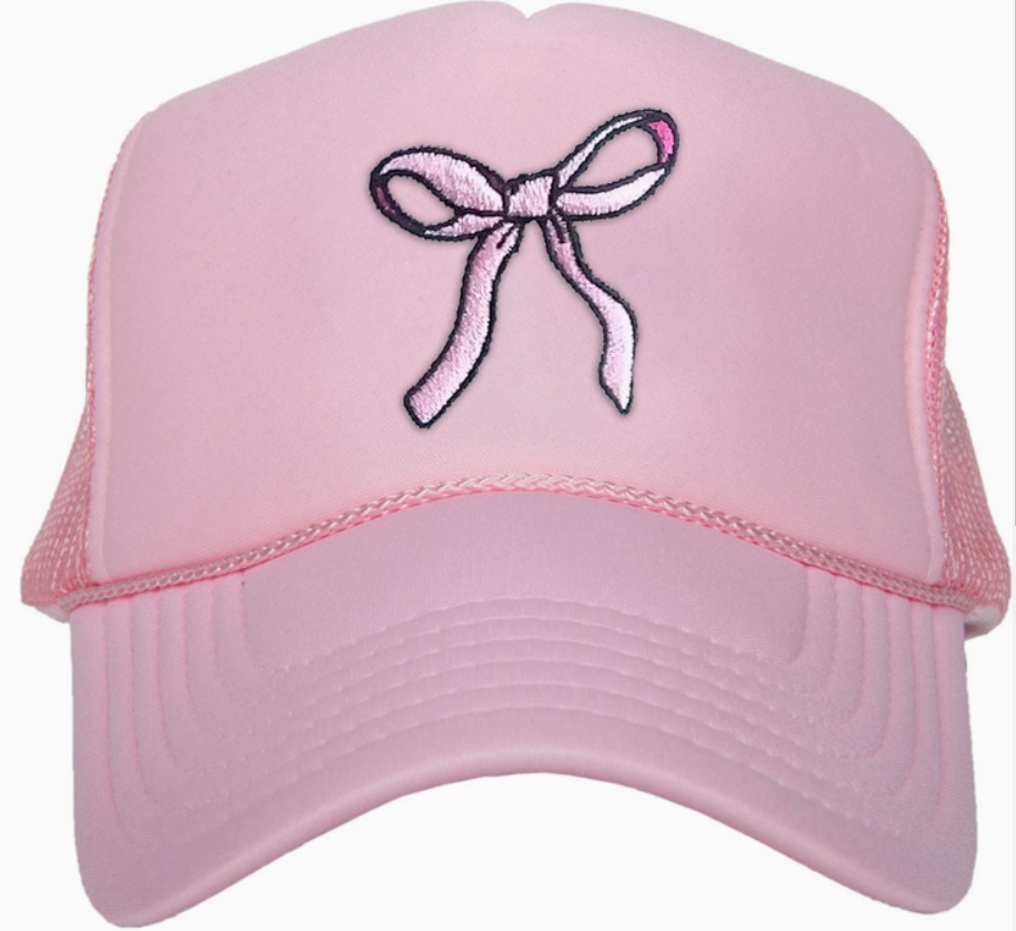 Coquette Pink Bow Trucker Hat