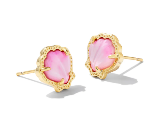 Brynne Shell Stud Earrings in Blush