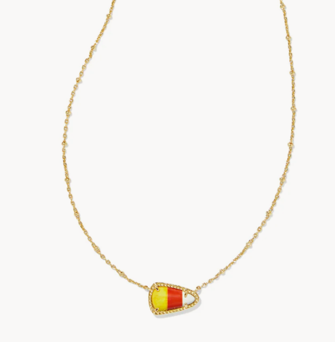 Candy Corn Short Pendant Necklace