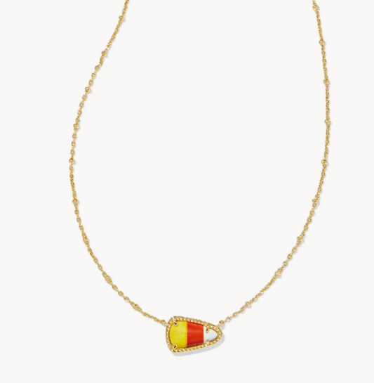 Candy Corn Short Pendant Necklace