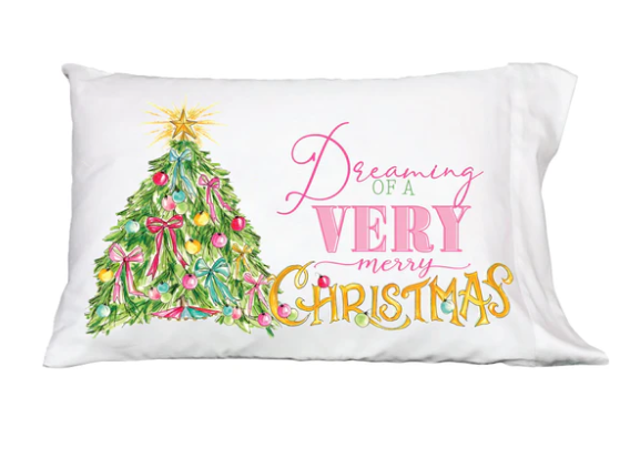 Pillowcase Dreaming of A Very Merry Christmas Tree