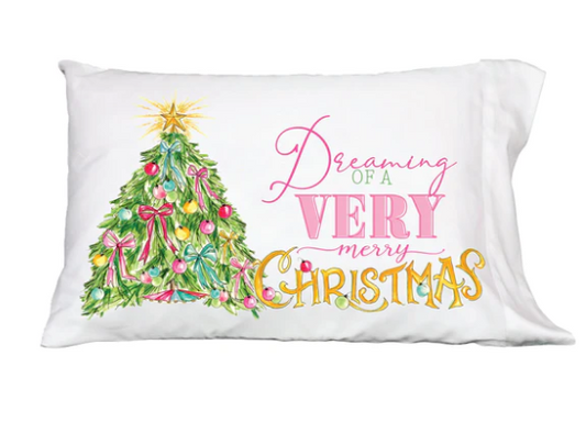 Pillowcase Dreaming of A Very Merry Christmas Tree