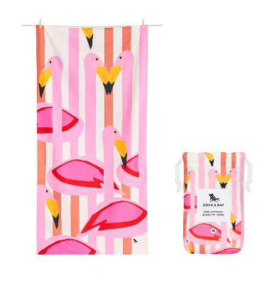 Kids Beach Towel - Flamingos Large