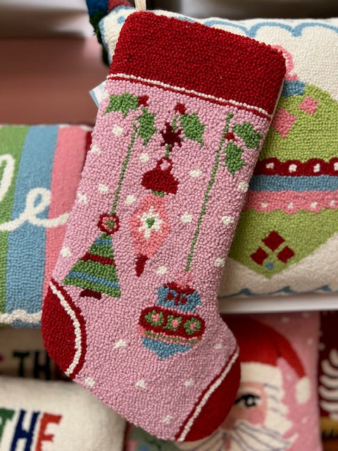 Holiday Sparkle Hook Stocking