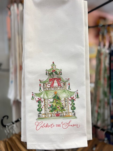 Celebrate the Season Pagoda Kitchen Towel