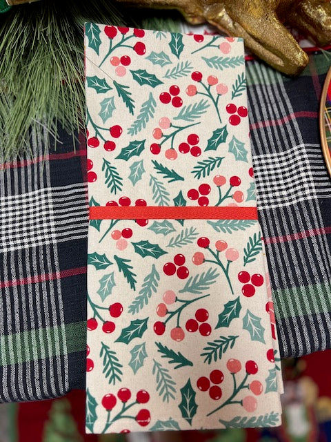 S/2 Vintage Christmas Dish Towels