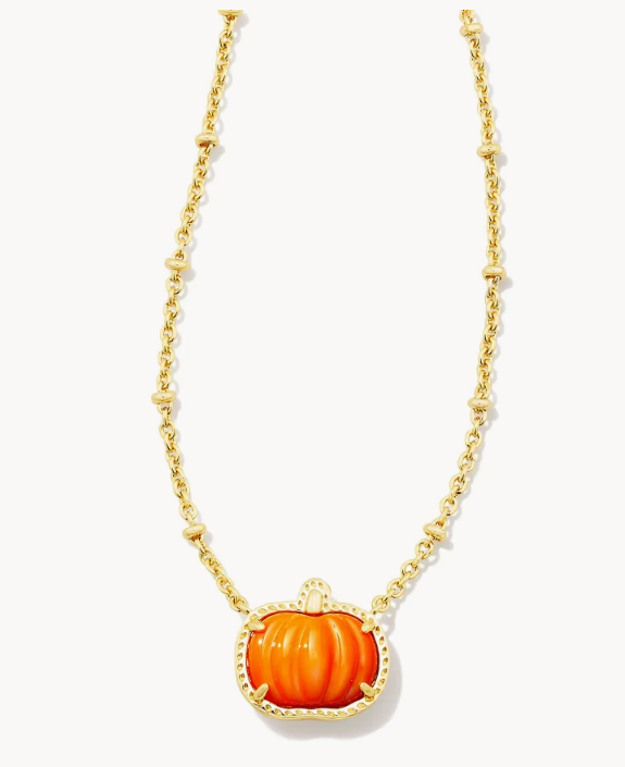 Pumpkin Short Pendant Necklace