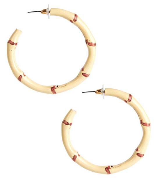 Palmer Bamboo Hoop in White