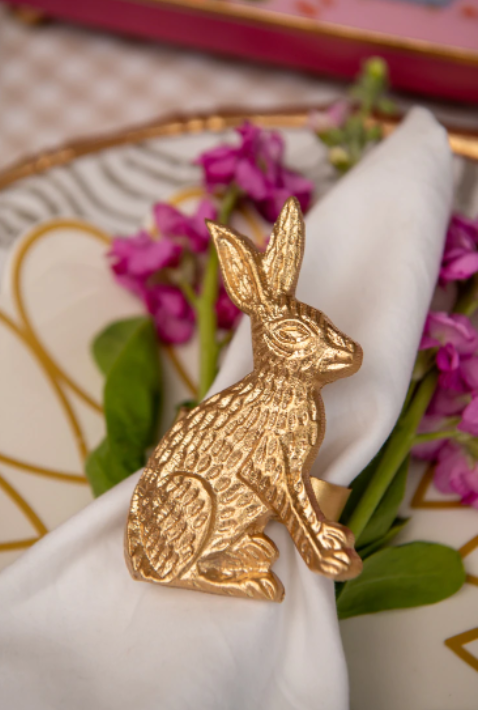 Rabbit Napkin Ring - Gold