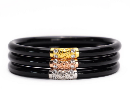 Black Three Kings All Weather Bangles Medium